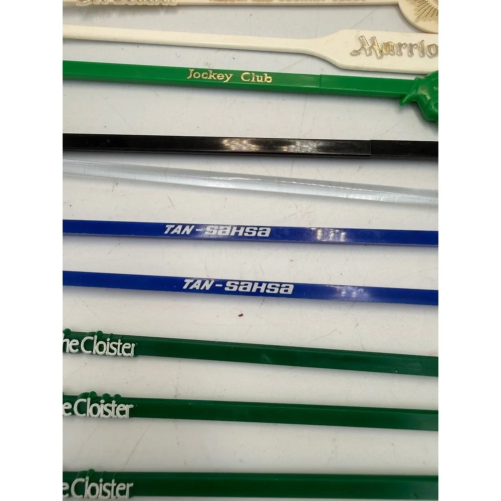 Vintage Hotel Swizzle Stick Cocktail Stirrers Lot The Cloister Jockey Club 11pc